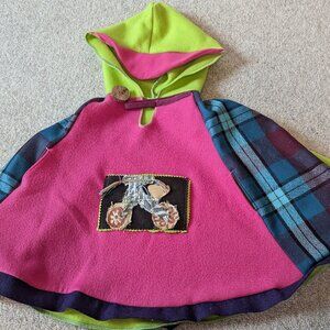 Custom made fleece poncho (size small)